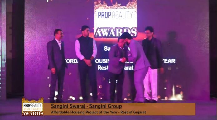 Winner of Prop Reality Real Estate Awards 2017-SANGINI SWARAJ,SANGINI GROUP,SURAT.