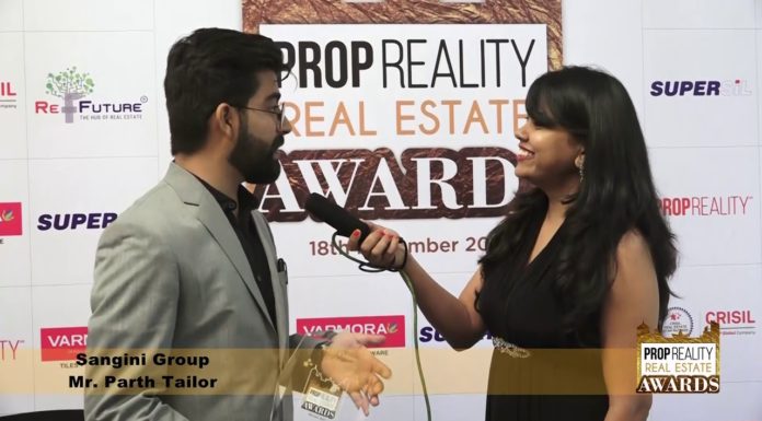 PROPREALITY REAL ESTATE AWARD SHOW:- An Interview of MR.PARTH TAILOR,SANGINI GROUP, SURAT.