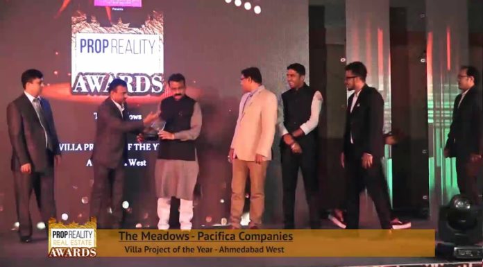 Winner of Prop Reality Real Estate Awards 2017-PACIFICA COMPANY, AHMEDABAD.
