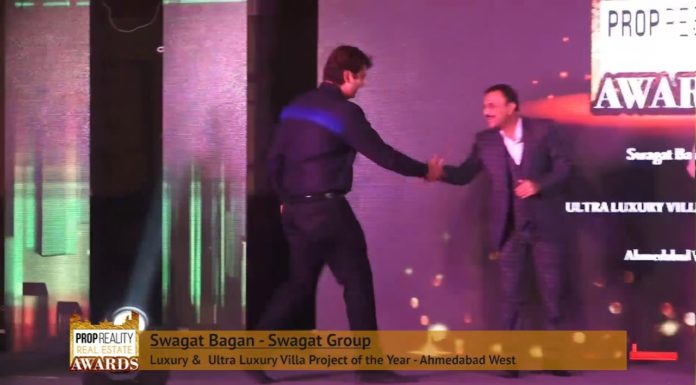 Winner of Prop Reality Real Estate Awards 2017- SWAGAT GROUP, AHMEDABAD.