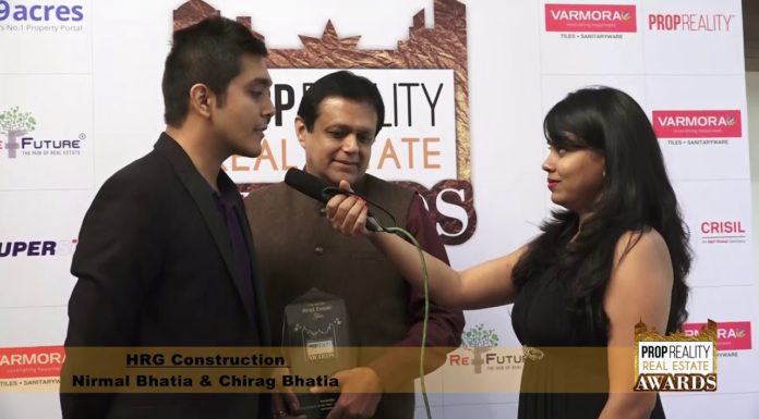 PROPREALITY REAL ESTATE AWARD SHOW:- An Interview of MR. CHIRAG BHATIA,HRG CONSRUCTION.