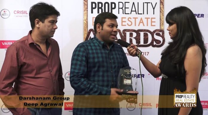 PROPREALITY REAL ESTATE AWARD SHOW:- An Interview of MR. DEEP AGRAWAL, DARSHANAM GROUP, VADODARA.
