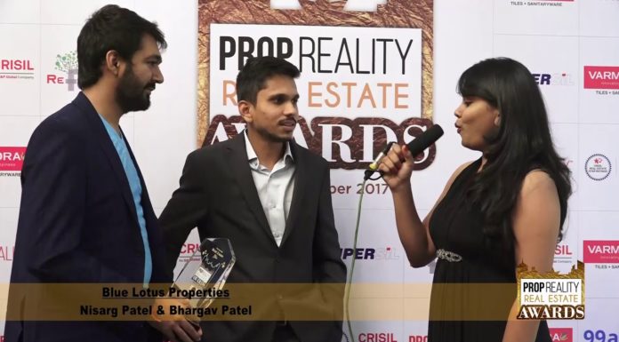 PROPREALITY : -AT PROPREALITY REAL ESTATE AWARD SHOW, An Interview of MR. NISARG PATEL,BLUE LOTUS.