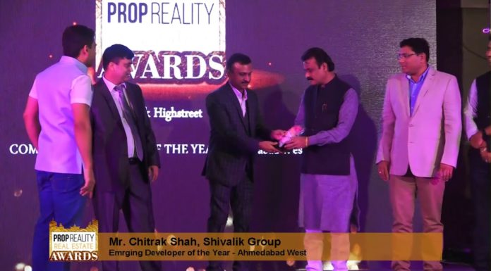 Winner of Prop Reality Real Estate Awards 2017- SHIVALIK GROUP, AHMEDABAD.